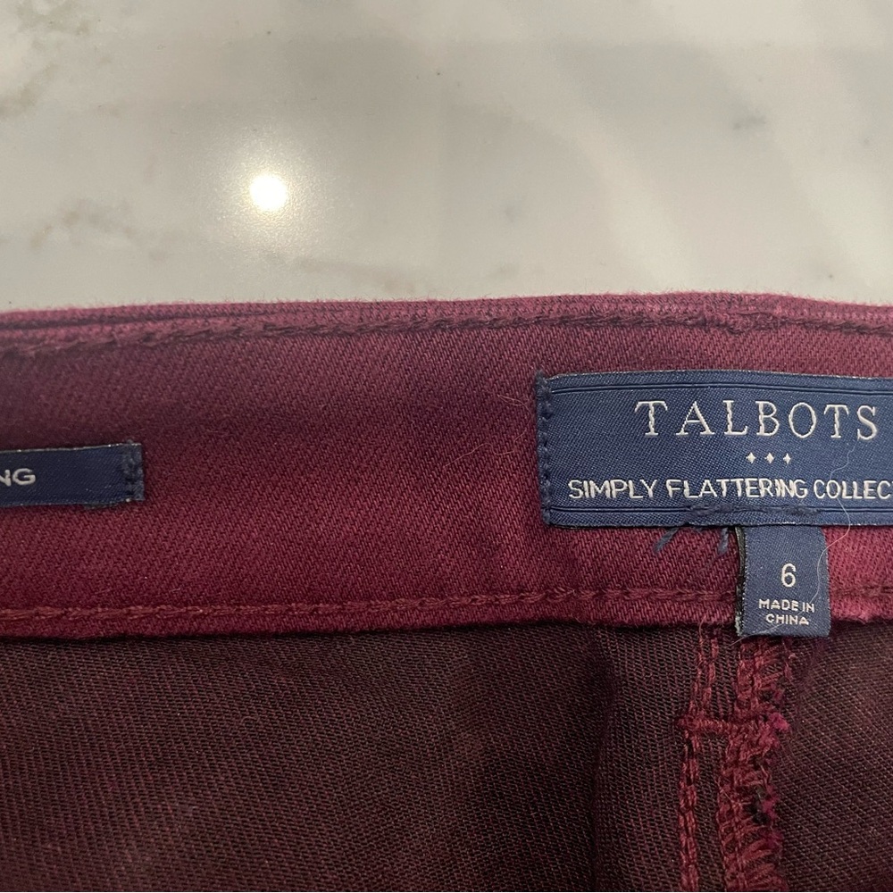 Talbots Deep Red Jeans - Picture 2 of 2